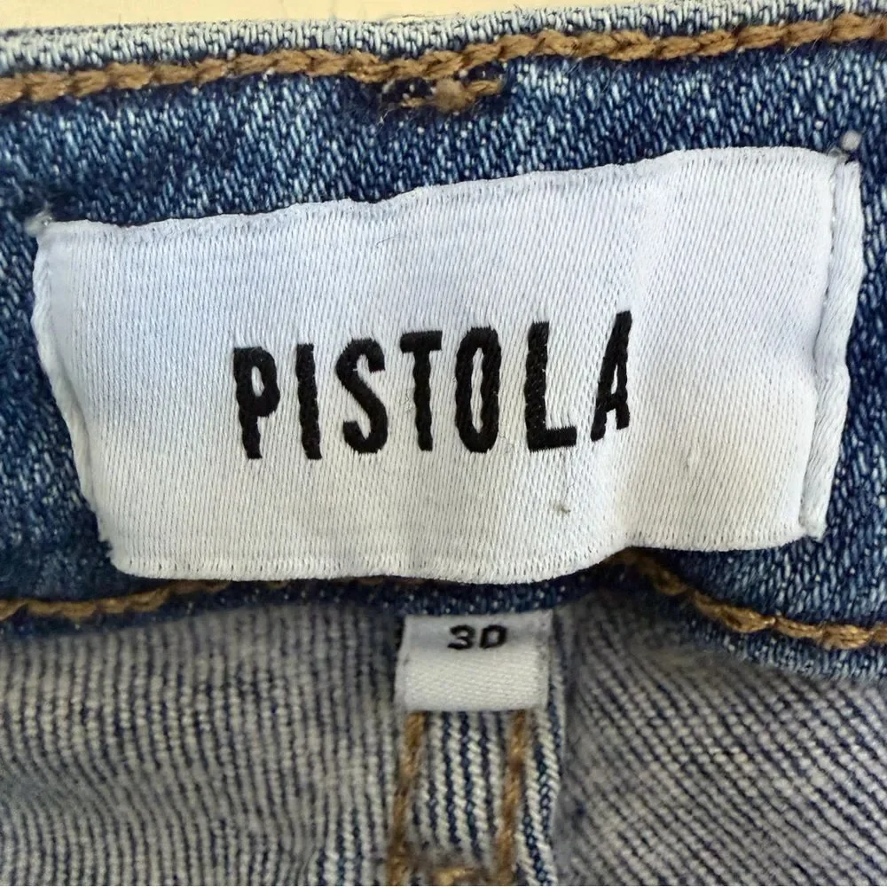Pistola Jeans Monroe High Rise Slim Cigarette Mirage Blue Denim Size 30